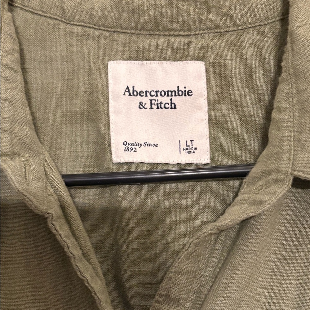 Abercrombie & Fitch Olive Button-Up Romper - Picture 4 of 5